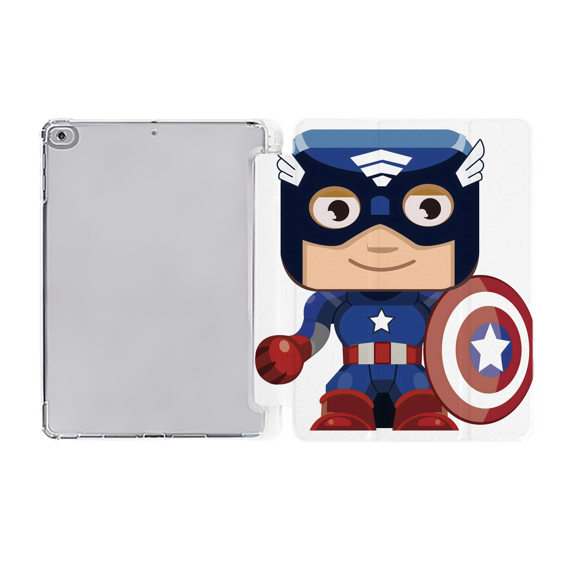 （画像用） アベンジャーズ The Avengers IPad ケース ペン収納付き 三つ折りスタンド PUレザー×シリコン 対応機種9.5/10.5/10.9インチ